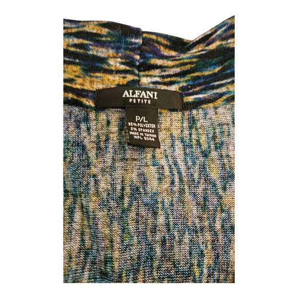 Alfani Large Petite Long Sleeve Multicolor Open Cardigan - Picture 2 of 6